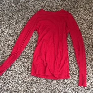 Red long sleeve shirt